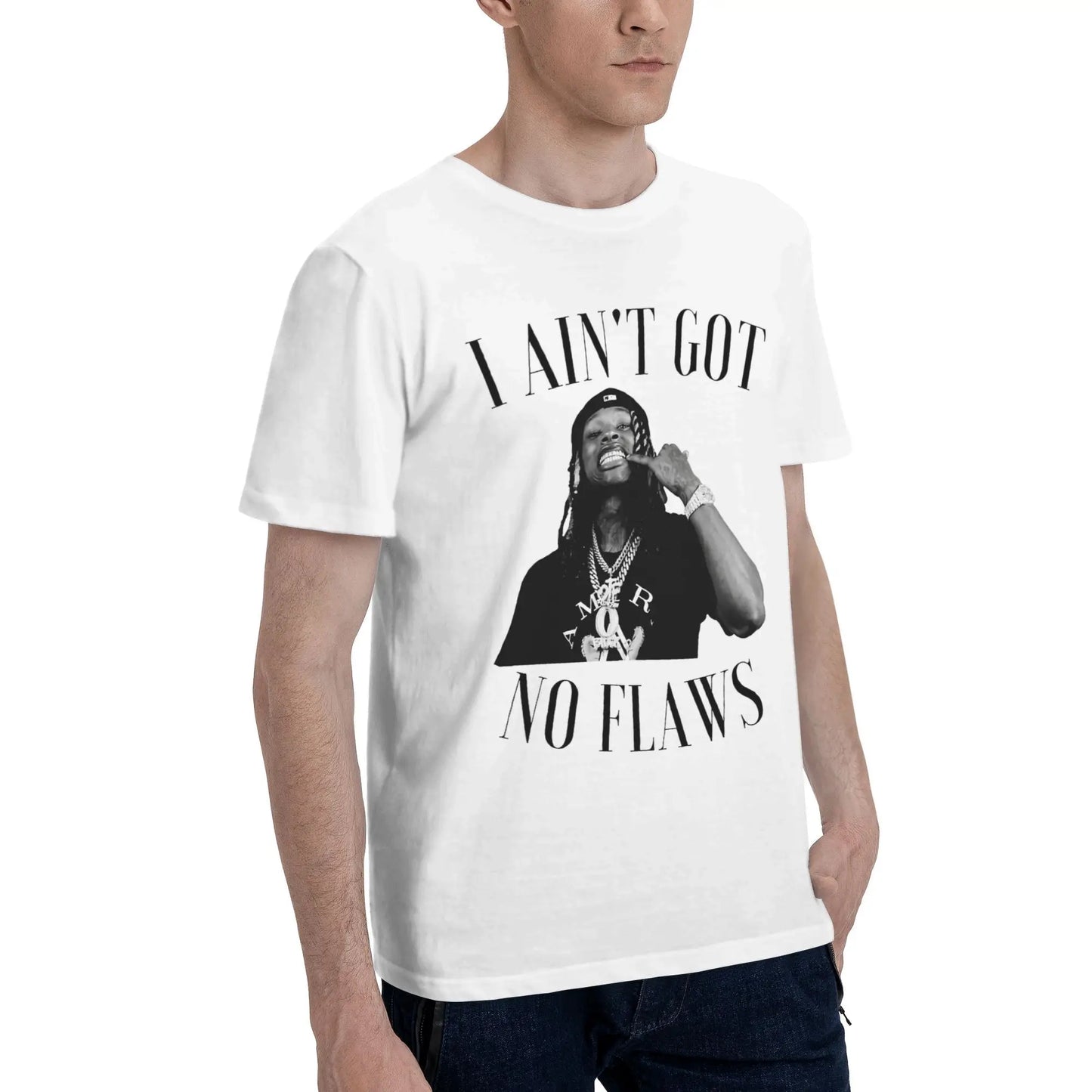 Fun K-Kings Von T-Shirts for Men O Neck 100% Cotton T Shirt Got No Flaws Short Sleeve Tees New Arrival Clothing Peaceful Pleasures Health and Wellness