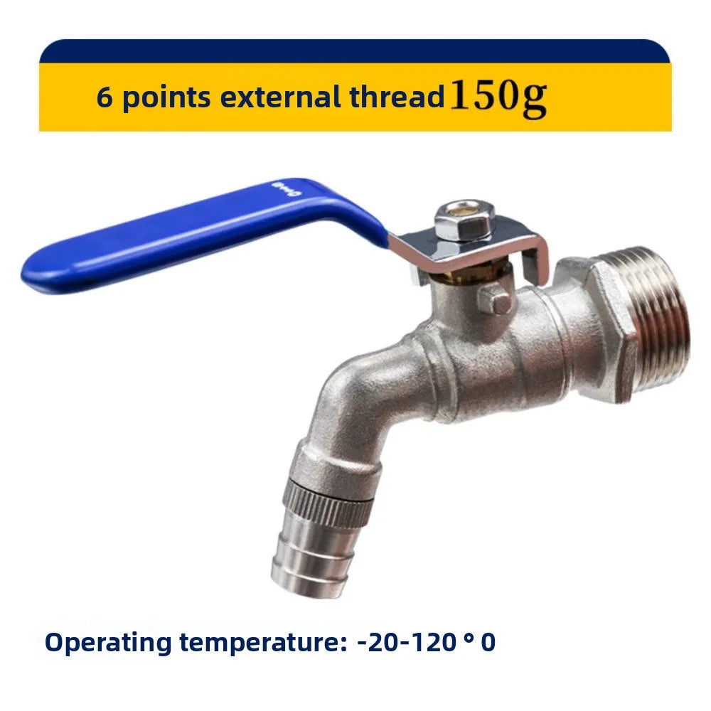 Zinc Alloy Garden Bibcock Faucet – Dual Nipple Outdoor Tap