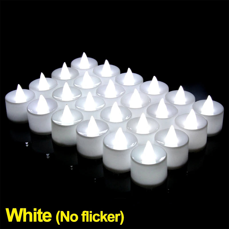 Flameless LED Tea Light Candles | Battery Powered, Set of 1/6/12