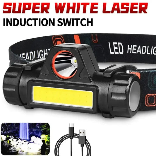 LED Magnetic Headlamp XPE+COB | 1200mAh Rechargeable Flashlight LED Headlamp Flashlight Oasis Select