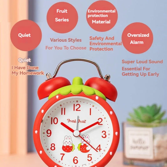 Cute Strawberry Alarm Clock with Night Light for Kids & Dorms Decorative Alarm Clock Peaceful Pleasures Health and Wellness