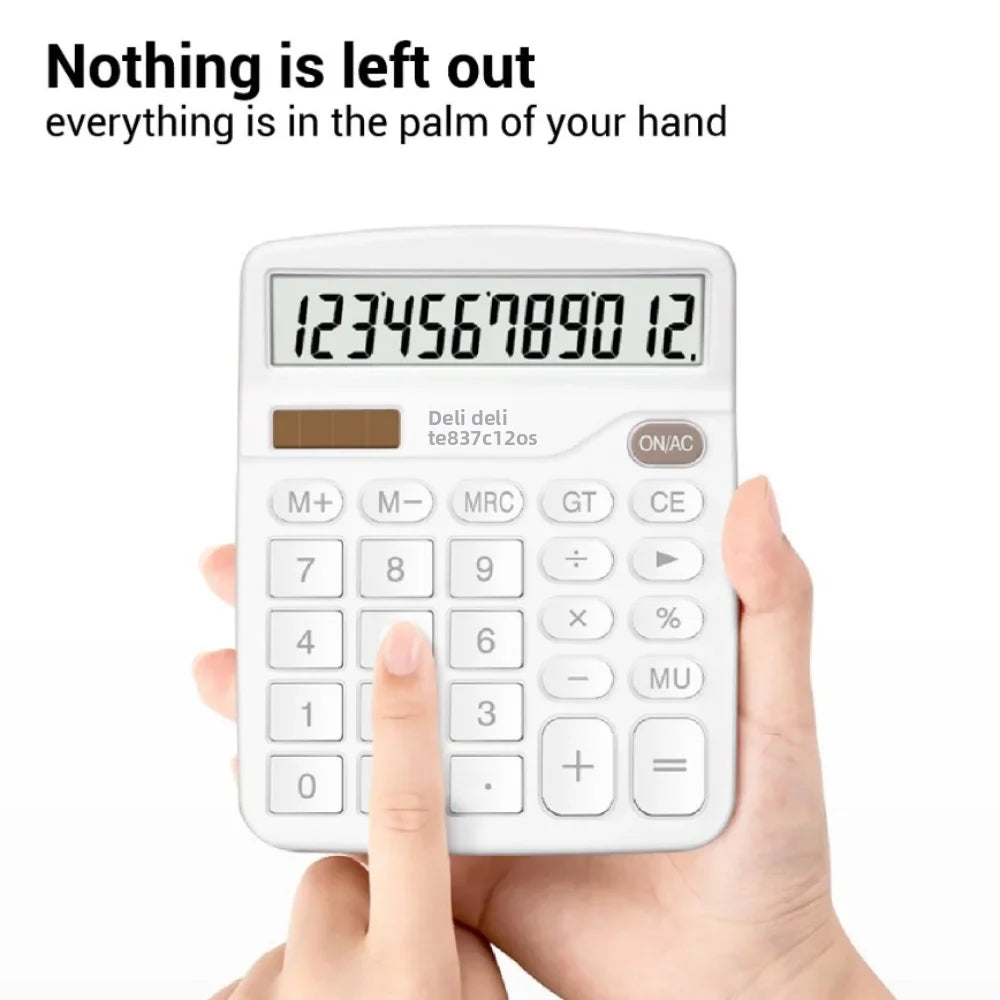 12-Digit Dual Power Calculator – Candy Color, Solar & Battery