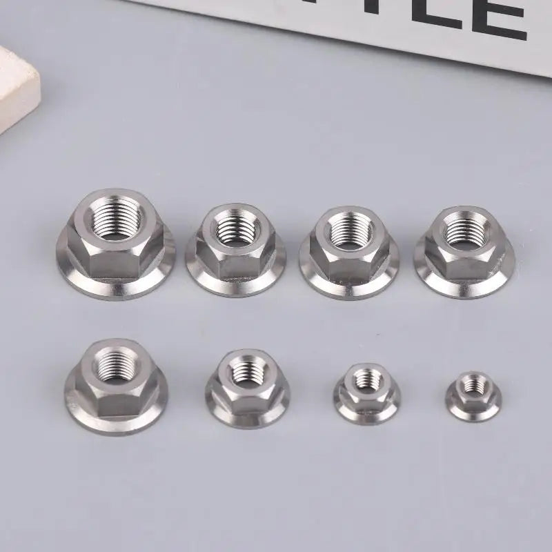 New 1PC Motorcycles Titanium Hex Flange Hexagon Nuts M5 M6 M8 M9 M10 M12 For Motorcycles And Motorbikes Peaceful Pleasures Health and Wellness