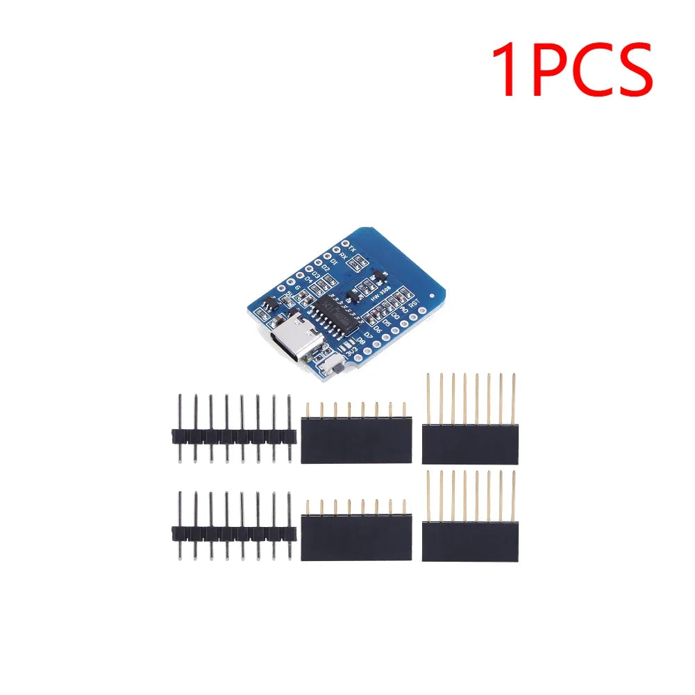 1-20PCS ESP8266 D1 Mini WIFI Development Board ESP-12F CH340G CH340 V2 Usb Wemos D1 Mini Nodemcu Lua Iot Board 3.3V Met Pins Peaceful Pleasures Health and Wellness Type c 1PCS