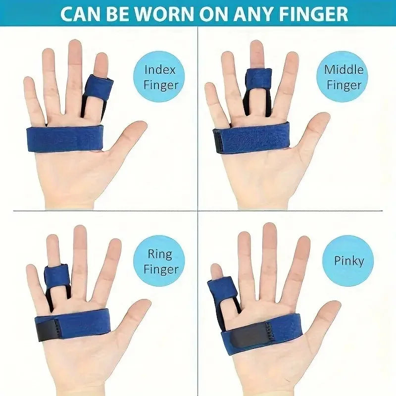 Finger Splint, Adjustable Finger Support Brace, With Fastening Strap For Alleviating Finger Locking, Popping, Bending Peaceful Pleasures Health and Wellness