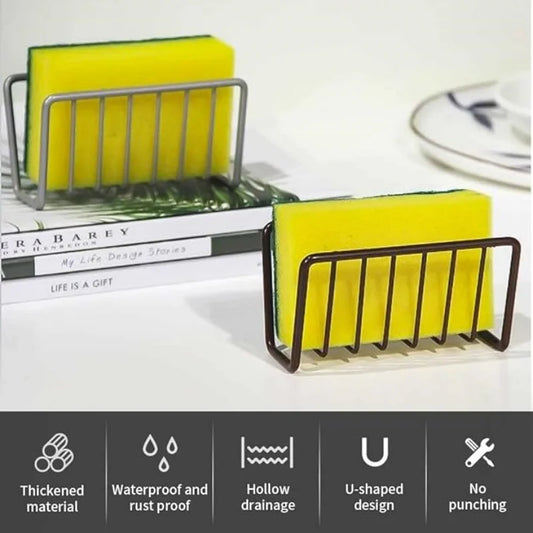 Sink Sponge Holder Rack – Wall Mount Steel Kitchen Organizer Sink Sponge Holder Oasis Select