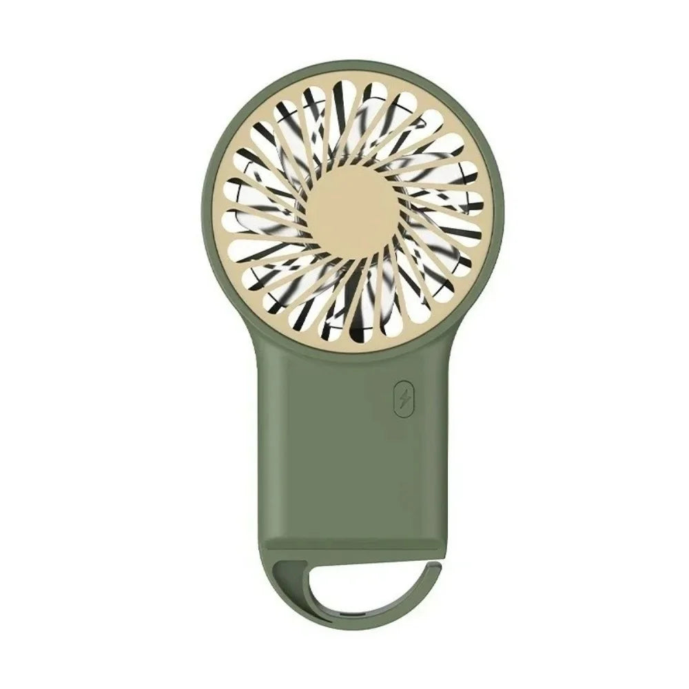 Mini USB Rechargeable Handheld Fan with Carabiner Hook | 3-Speed
