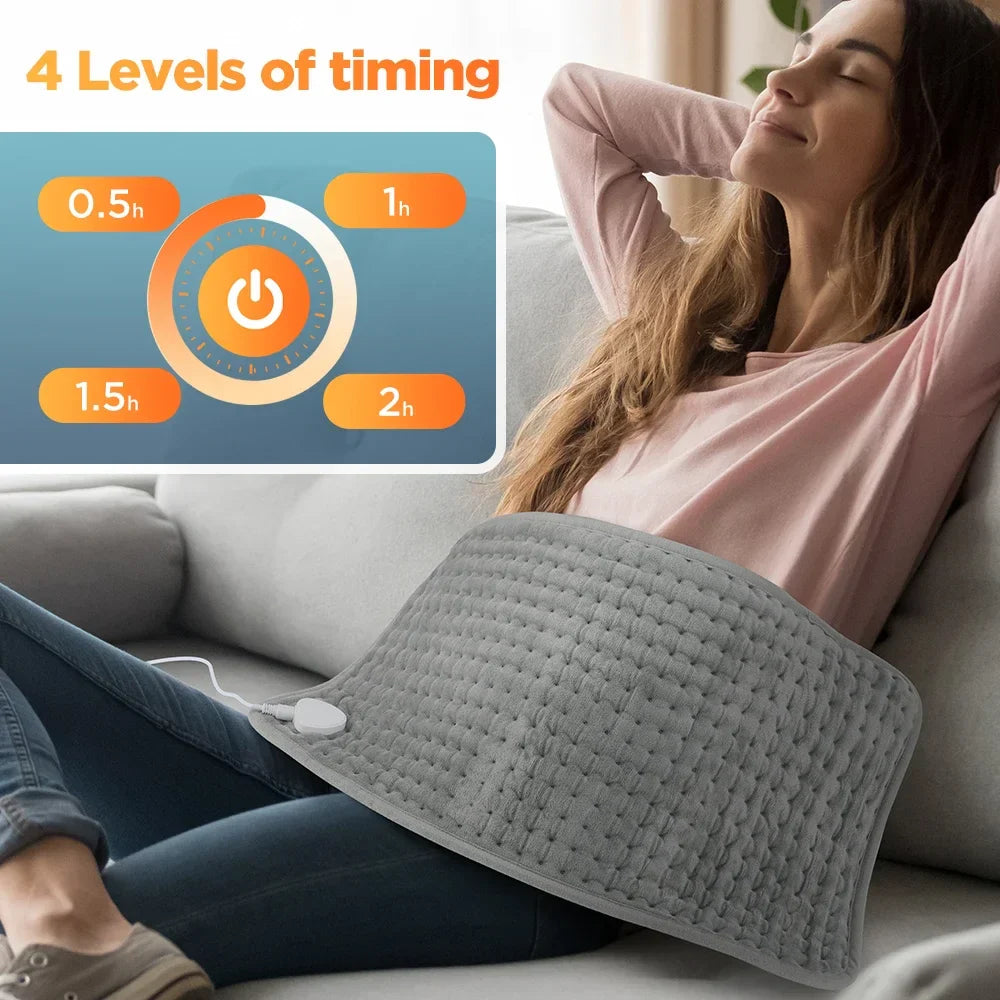 Hailicare Electric Heating Pad 30×60cm | 10 Levels & Timer
