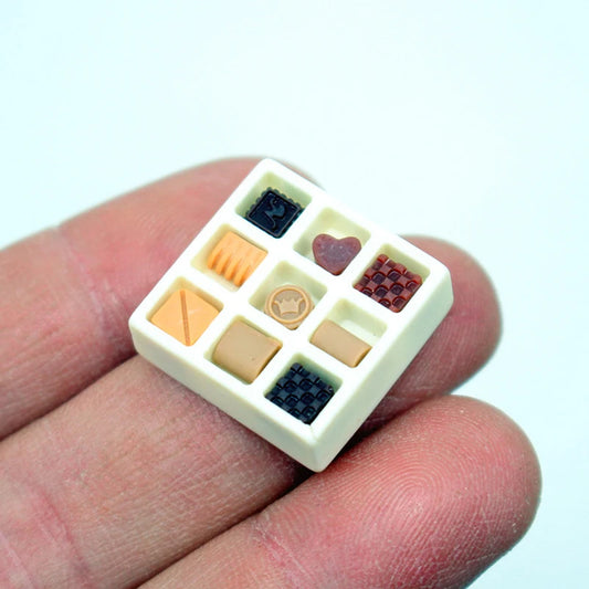 1/12 Miniature Chocolate Iron Gift Box | Dollhouse Decor Dollhouse Miniature Peaceful Pleasures Health and Wellness