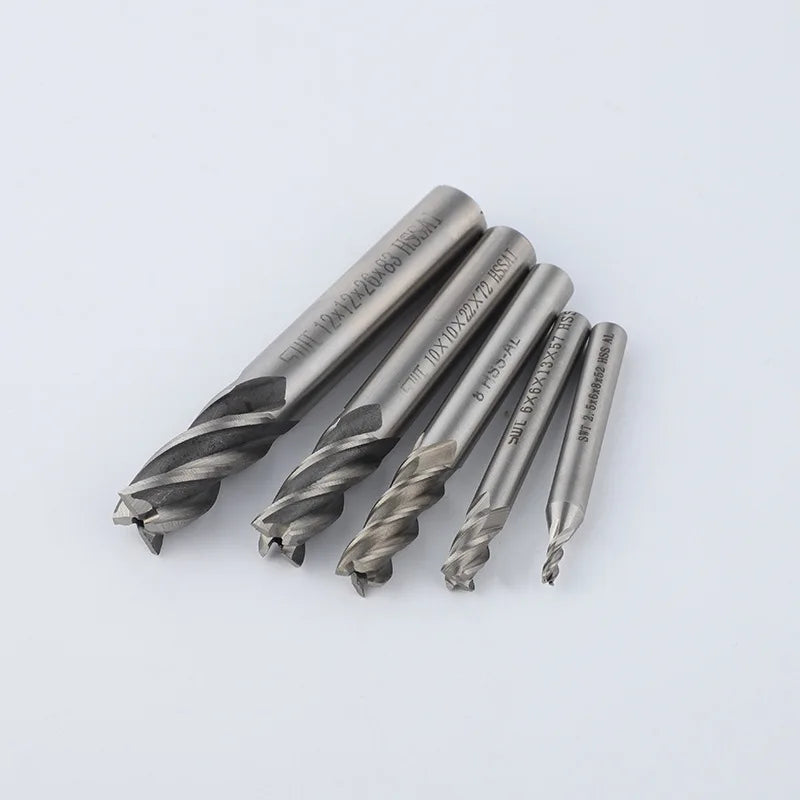 4-Flute Titanium HSS End Mill Set 1.5–10mm | CNC Router Bits Peaceful Pleasures Health and Wellness