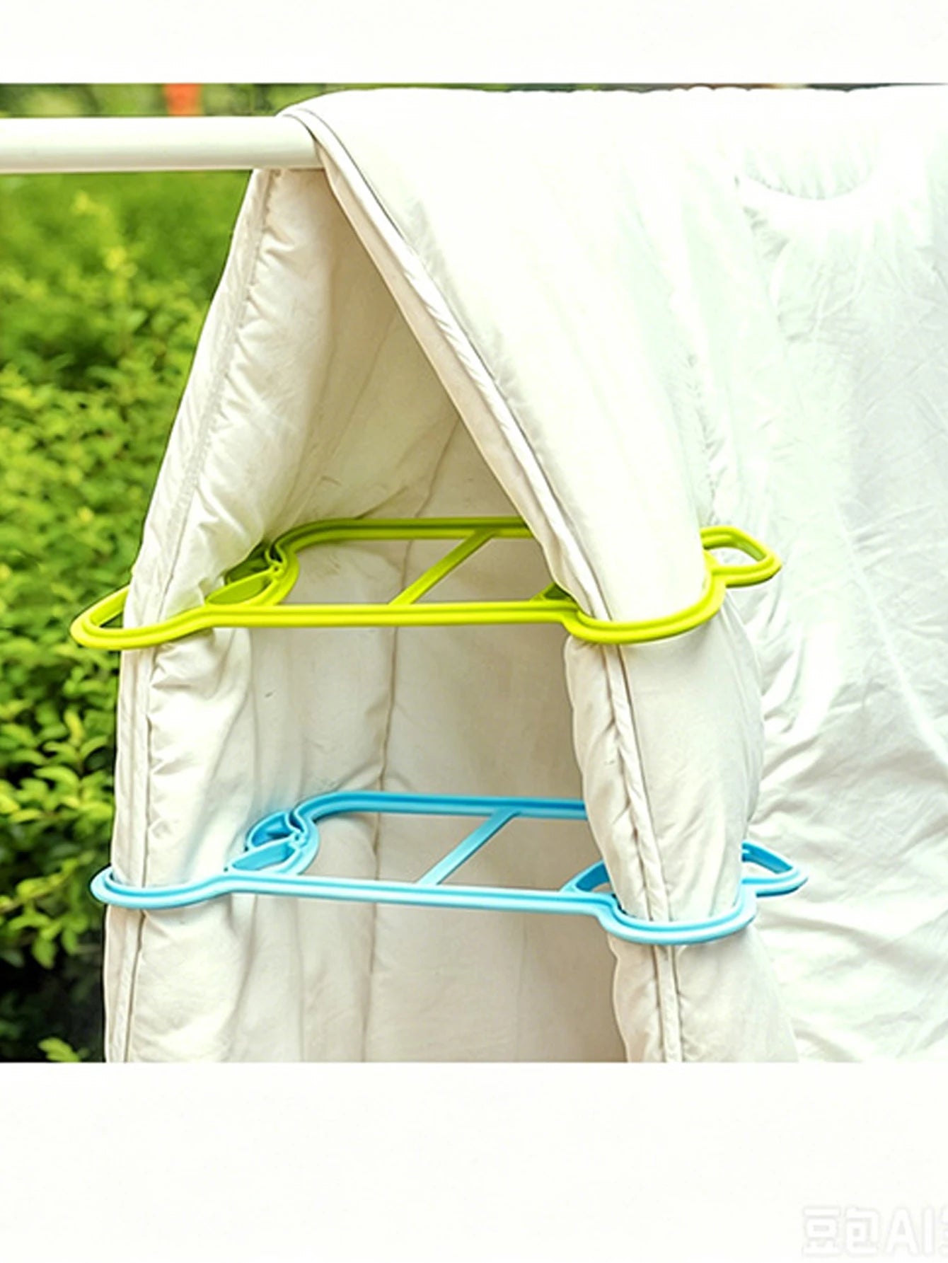 2Pcs Plastic Clothes Drying Clips for Quilts Blankets Bed Sheets Towels Curtains Outdoor Balcony Household Blanket Drying Bracke Peaceful Pleasures Health and Wellness