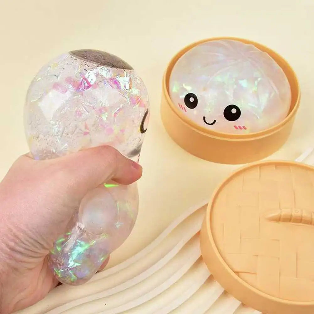 Colorful Crystal Buns Stress Relief Squeeze Toy Peaceful Pleasures Health and Wellness