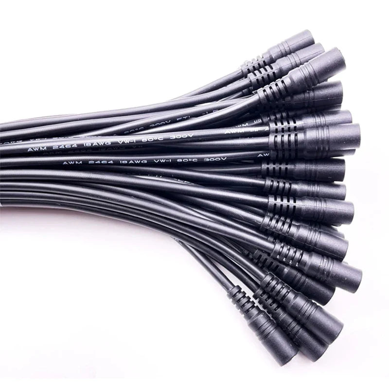 10-Pack DC 5.5x2.1mm Male & Female Power Cable Connectors