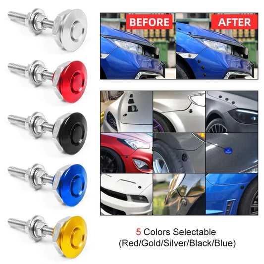 Quick Release Hood Pin Fasteners | Universal Racing Car Fit Hood Pin Fastener Peaceful Pleasures Health and Wellness