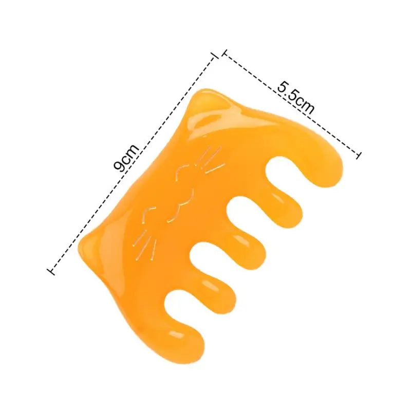 1 Pcs Resin Wide Toothed Comb Tighten Skin Reduce Guasha SPA Scalp Massage Brush Pocket Comb Skin/Hair Care Tool Peaceful Pleasures Health and Wellness Yellow