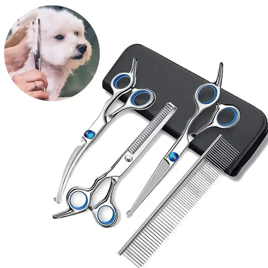 Dog Grooming Scissors – Round Tip Safety Shears | Stainless Steel Dog Grooming Scissors Oasis Select