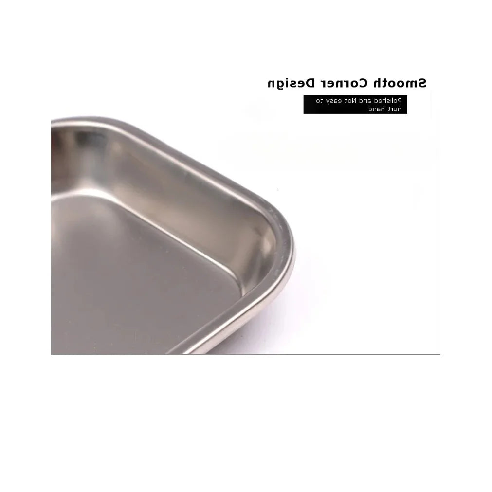 Stainless Steel Square Storage Tray – Salon, Nail & Kitchen