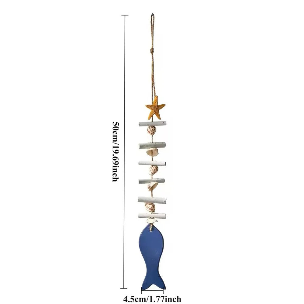 Wooden Fish Wall Hanging Ornaments | Nautical Beach Decor