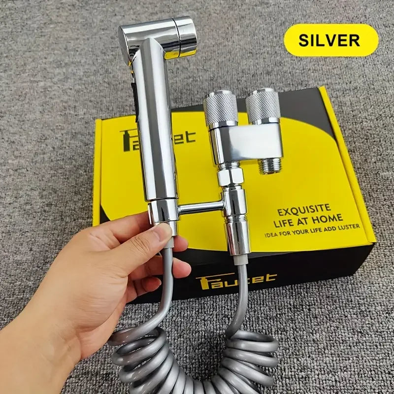 Stainless Steel Triangle Valve 1 Inlet 2 Outlets & Spray Gun