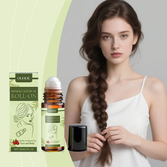 Castor Oil Roll-On – Nourishing Hydrating Face Moisturizer 30ml Facial Roll-On Oil Oasis Select