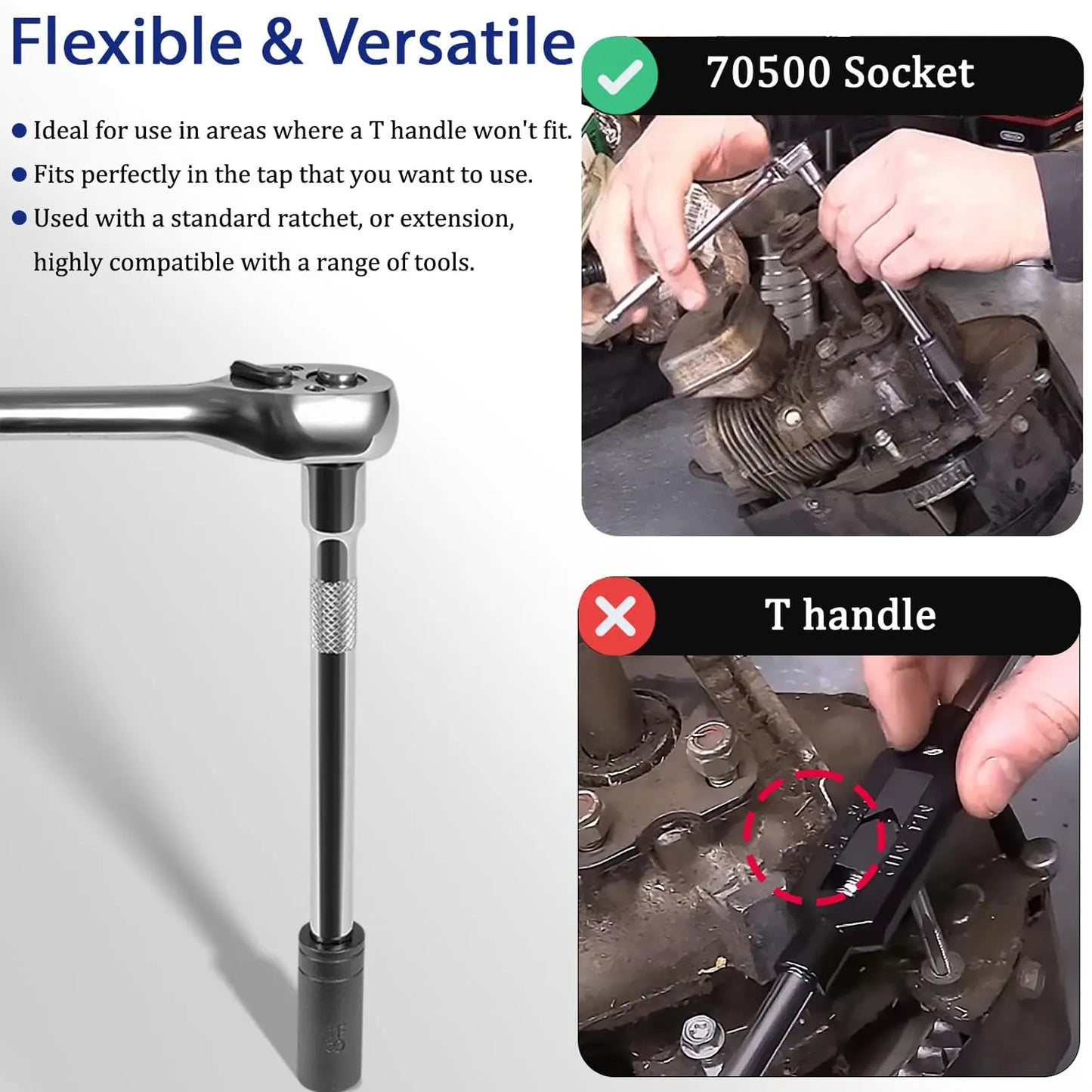70500 Tap Socket Set with Storage Rack 1/4 3/8 Inch Drive Tap Socket Adapter Fits MCTI Standard Tap Holder Socket Tap Socket Set Peaceful Pleasures Health and Wellness