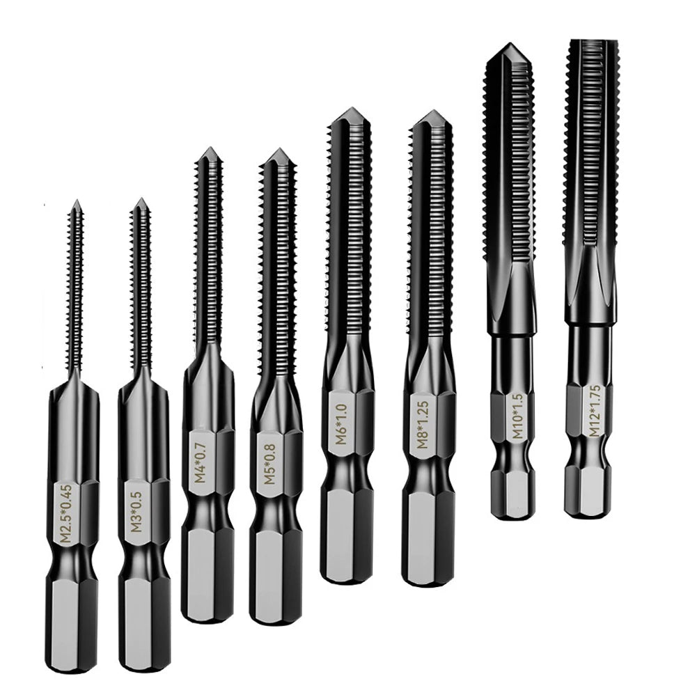 HSS 6542 Tap Drill Bit Hex Shank Thread Metric 2 5- Screw Taps Tool