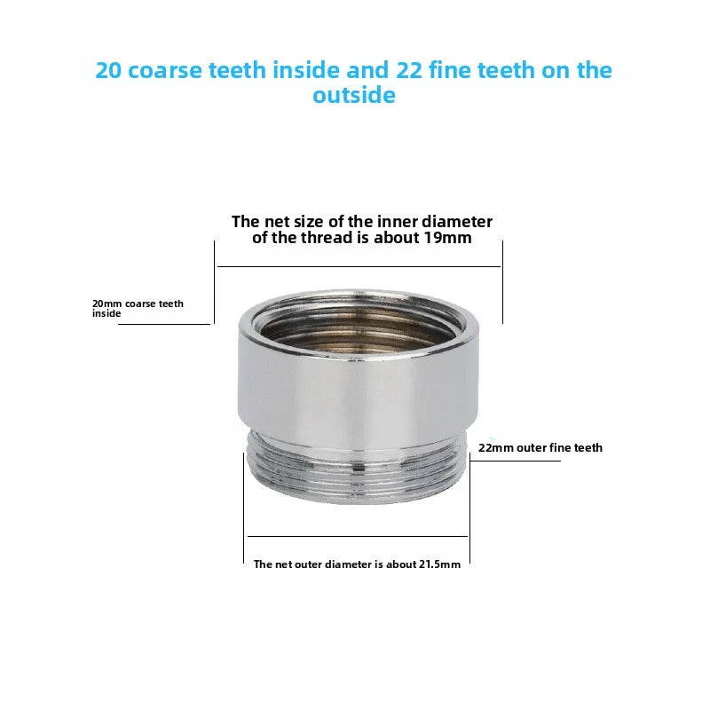 Faucet Thread Adapter 16–32mm Internal & External Fine Tooth