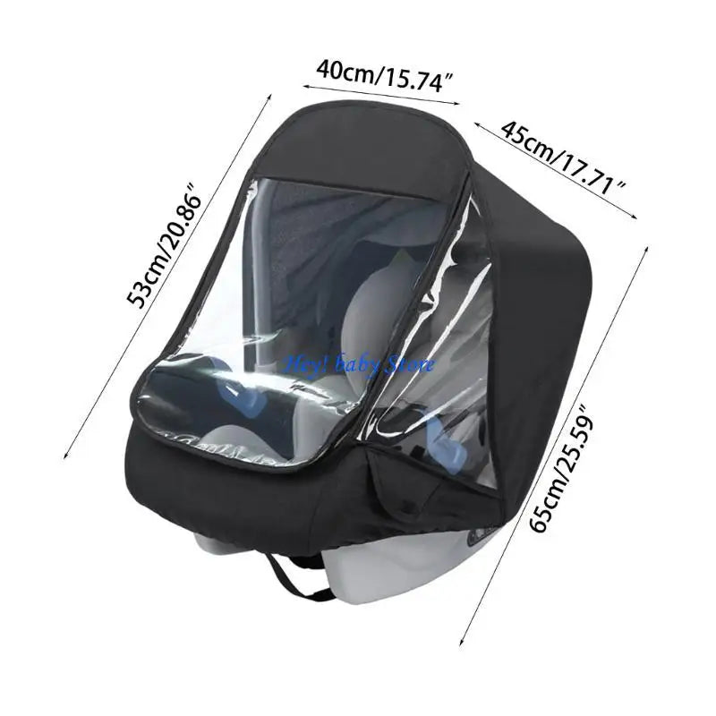 Infant Stroller Rain Cover – Clear Ventilated Waterproof Shield