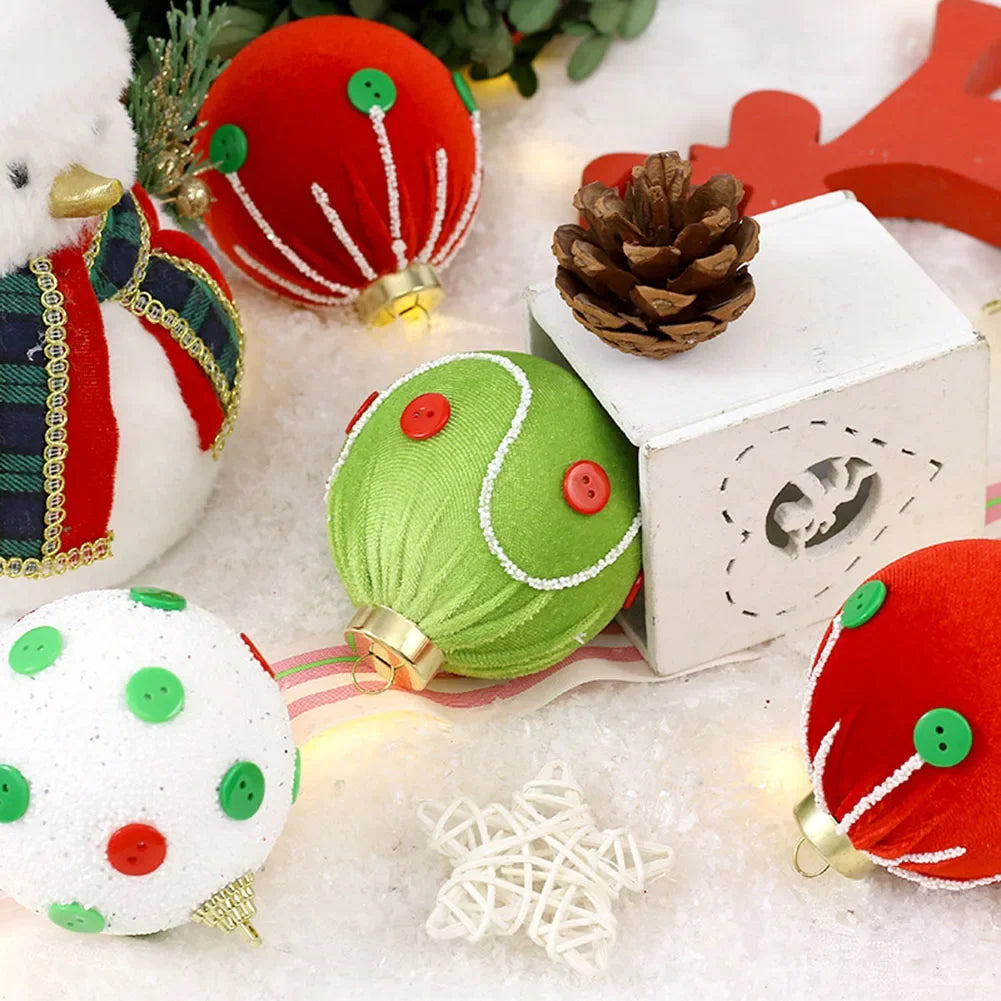 Blue Christmas Ball Ornament Set of 6 | Easy Hang Foam Décor