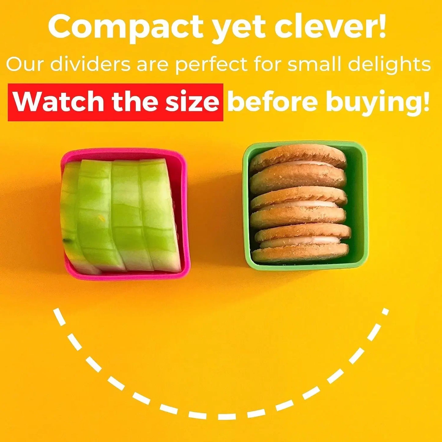 Reusable Silicone Bento Box Divider Cups – 1-6 Pack