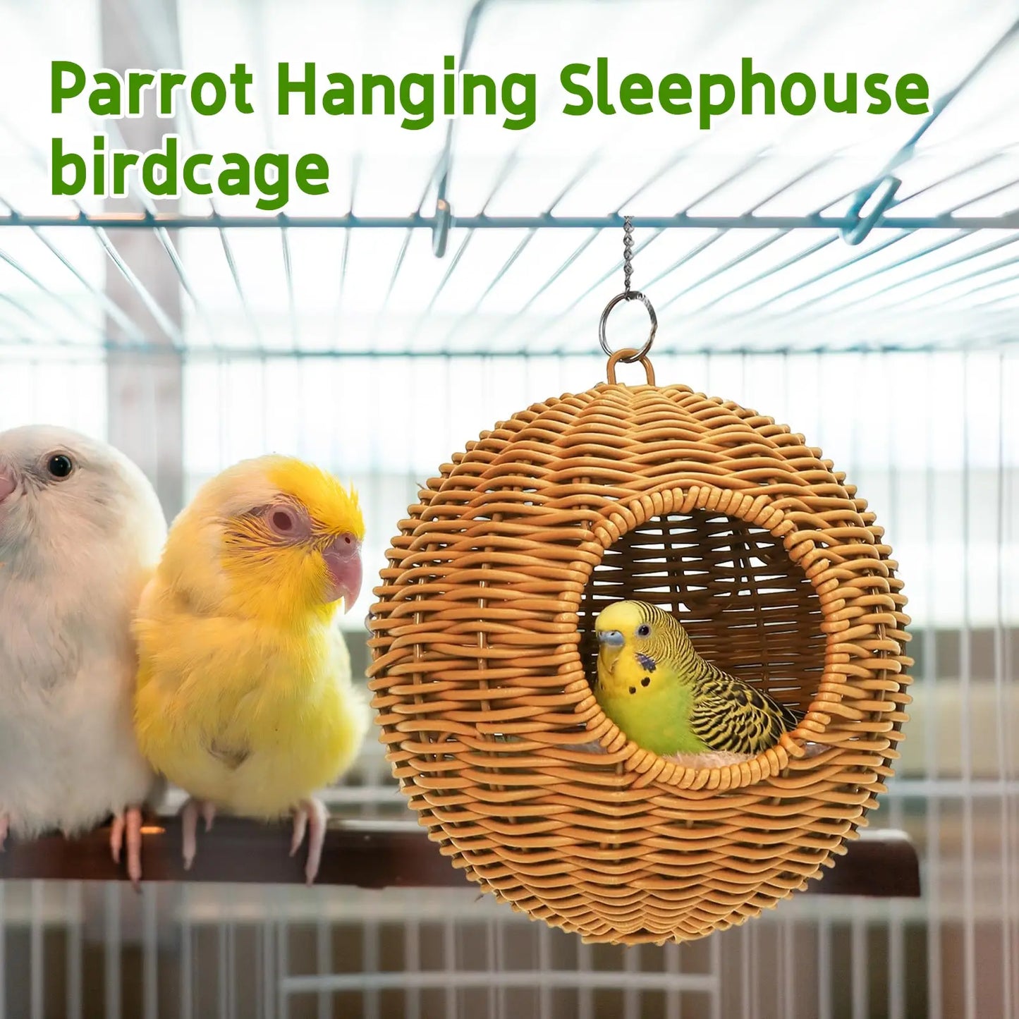Spherical Parrot Hanging Nest – Bird Sleeping & Breeding House