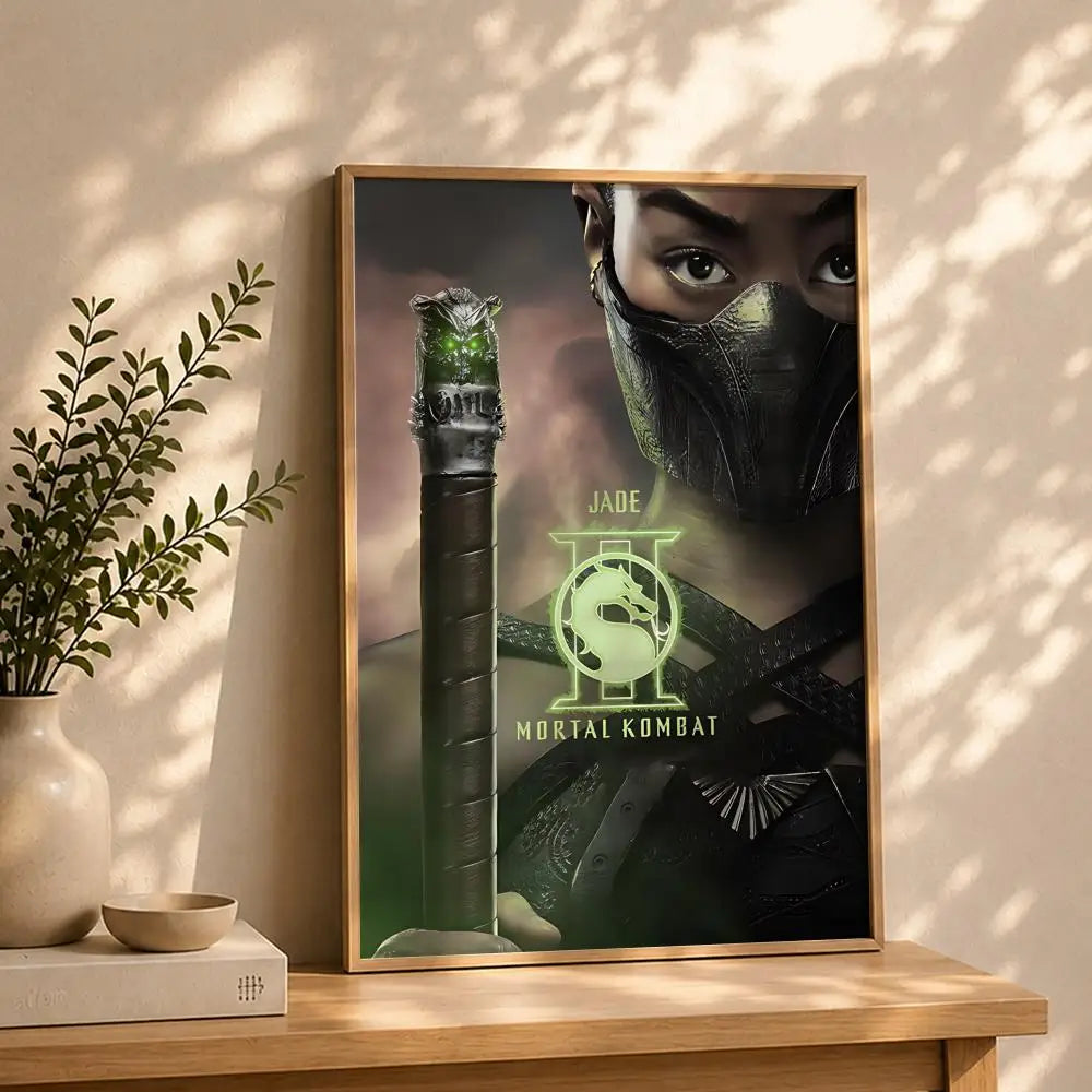 Mortal Kombat Movie Poster – HD Self-Adhesive Waterproof Wall Art Wall Art Poster Peaceful Pleasures Health and Wellness White9 50X70cmNoframe