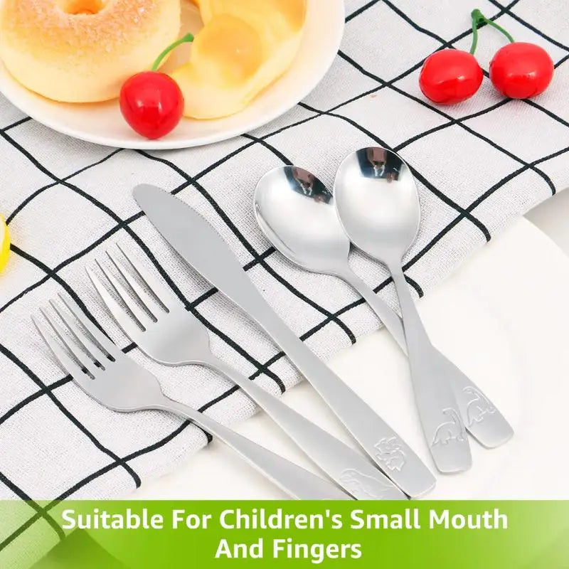 Kids Bear Flatware Set – Stainless Steel Fork Spoon & Knife