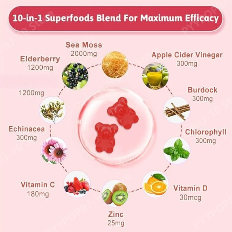 Bust Enhancement Gummies for Women – Daily Supplement, 60ct