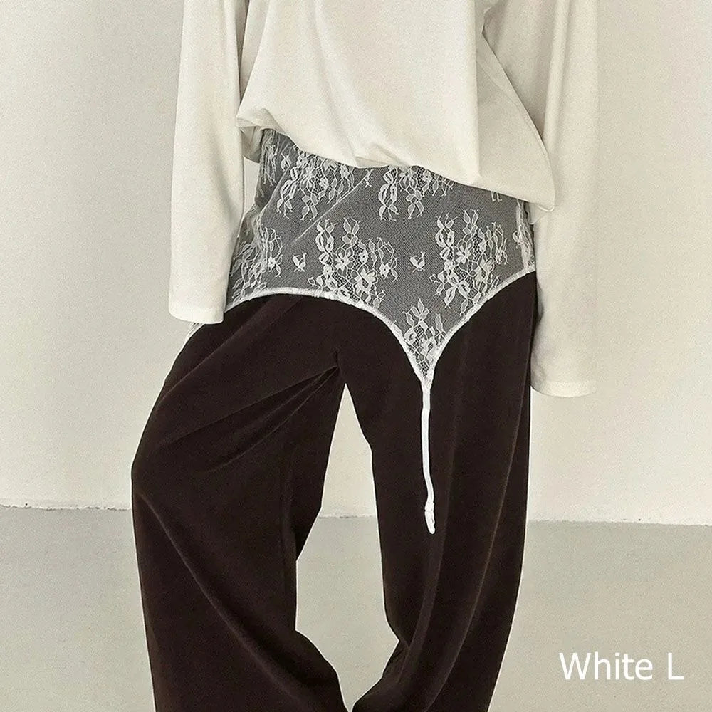 Embroidered Lace Mini Skirt – Y2K Harajuku Mesh Ruched Style