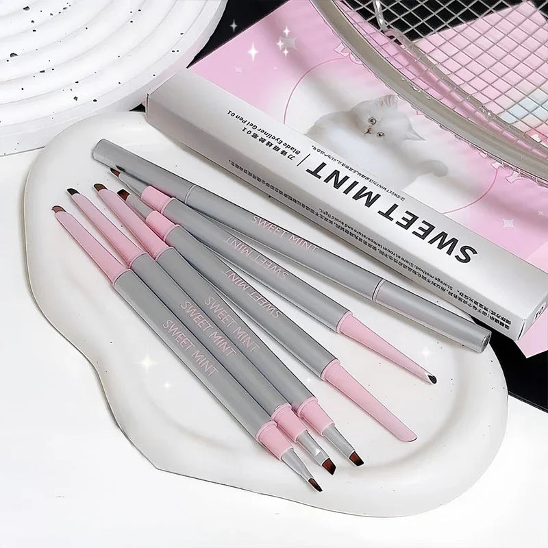 2-in-1 Waterproof Gel Eyeliner Pencil with Brush | Ultra Fine Tip