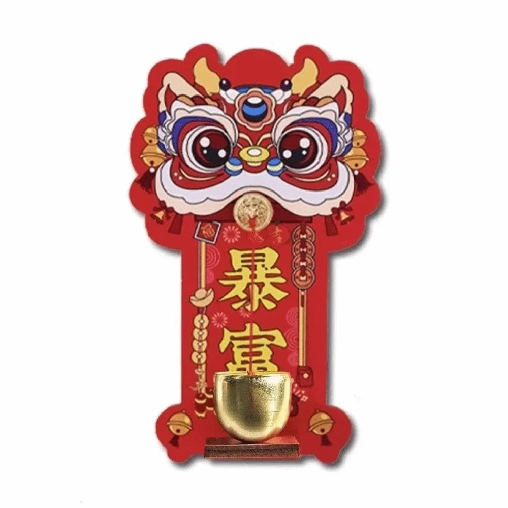 Lion Dance Magnetic Bell Ornament | Festive New Year Decor