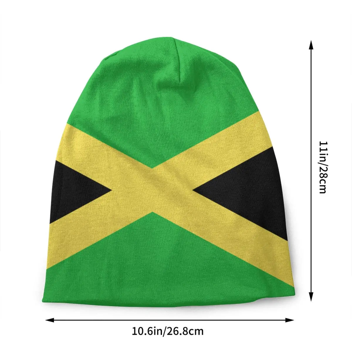 Jamaica Flag Knit Beanie Hat | Unisex Jamaican Pride Skull Cap