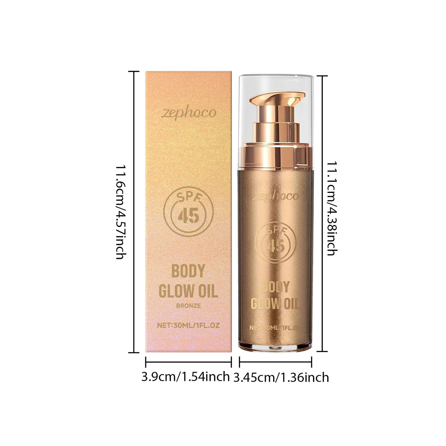 30ml Body Shimmer Oil | Coconut Glow, Moisturizing & UV Guard