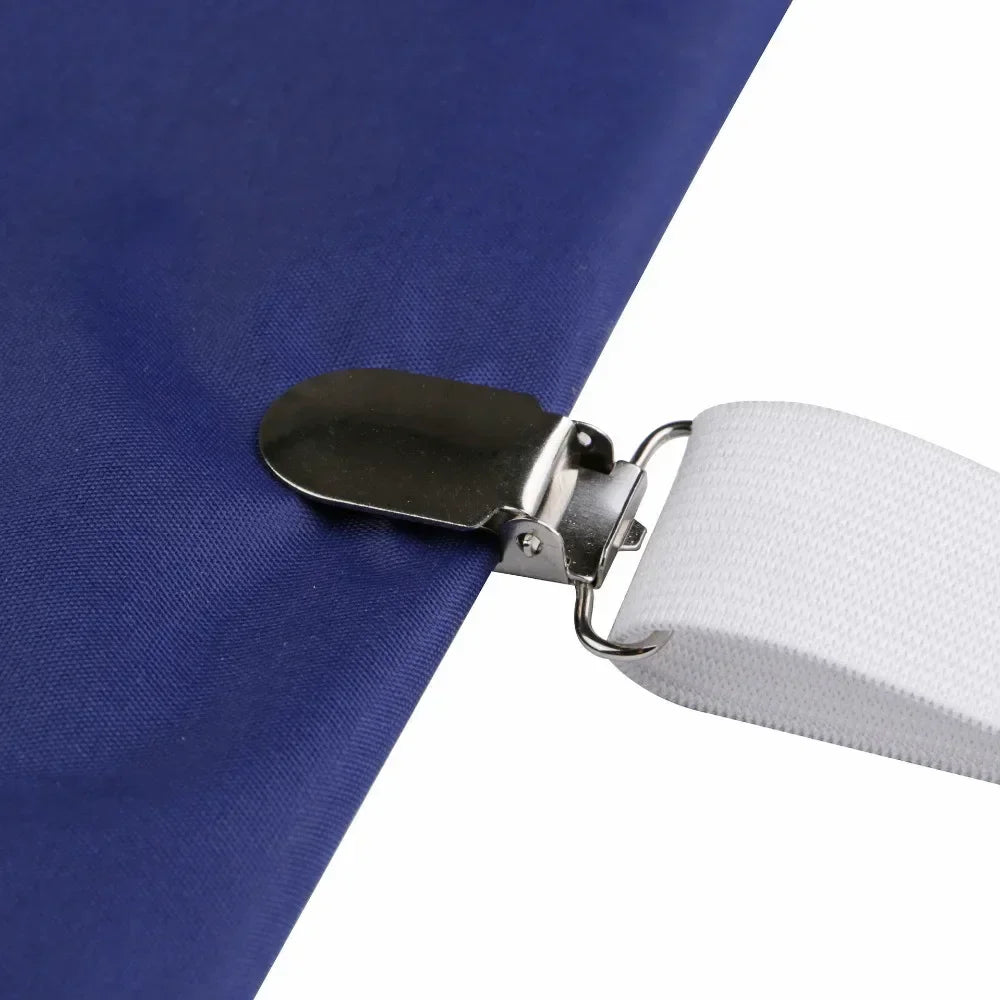 4pcs Adjustable Bed Sheet Fasteners Straps Elastic Mattress Cover Corner Holder Clip Grippers Suspender Cord Hook Loop Clasps Peaceful Pleasures Health and Wellness
