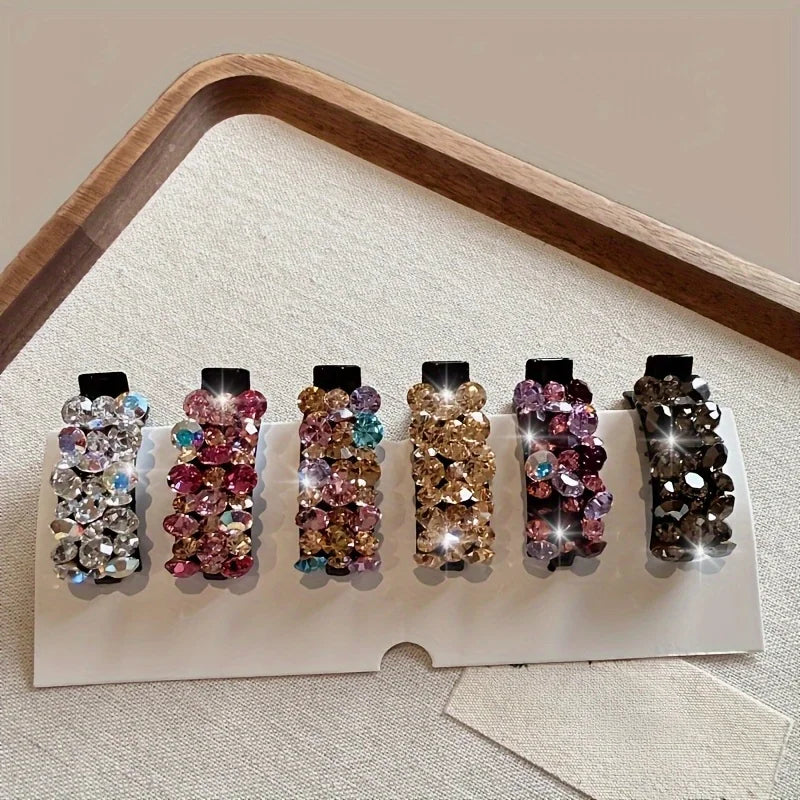 5pcs Shiny Rhinestone Duckbill Clips – Elegant Side Clips Peaceful Pleasures Health and Wellness