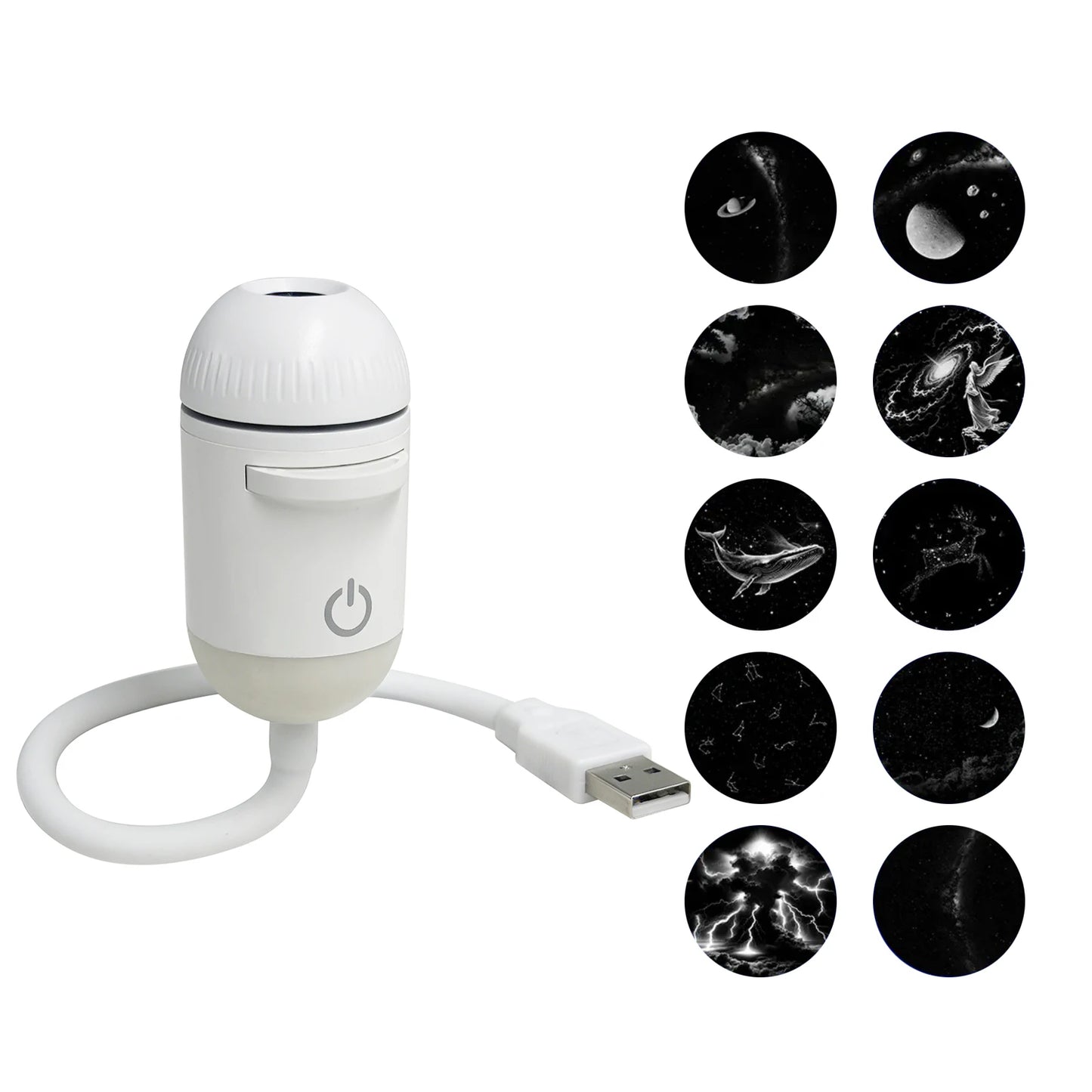 2-in-1 Galaxy Projector Night Light Multi Projection Films Starry Sky Night Light USB Projection Lamp for Bedroom Ceiling Wall Peaceful Pleasures Health and Wellness 10 Projector Films 2