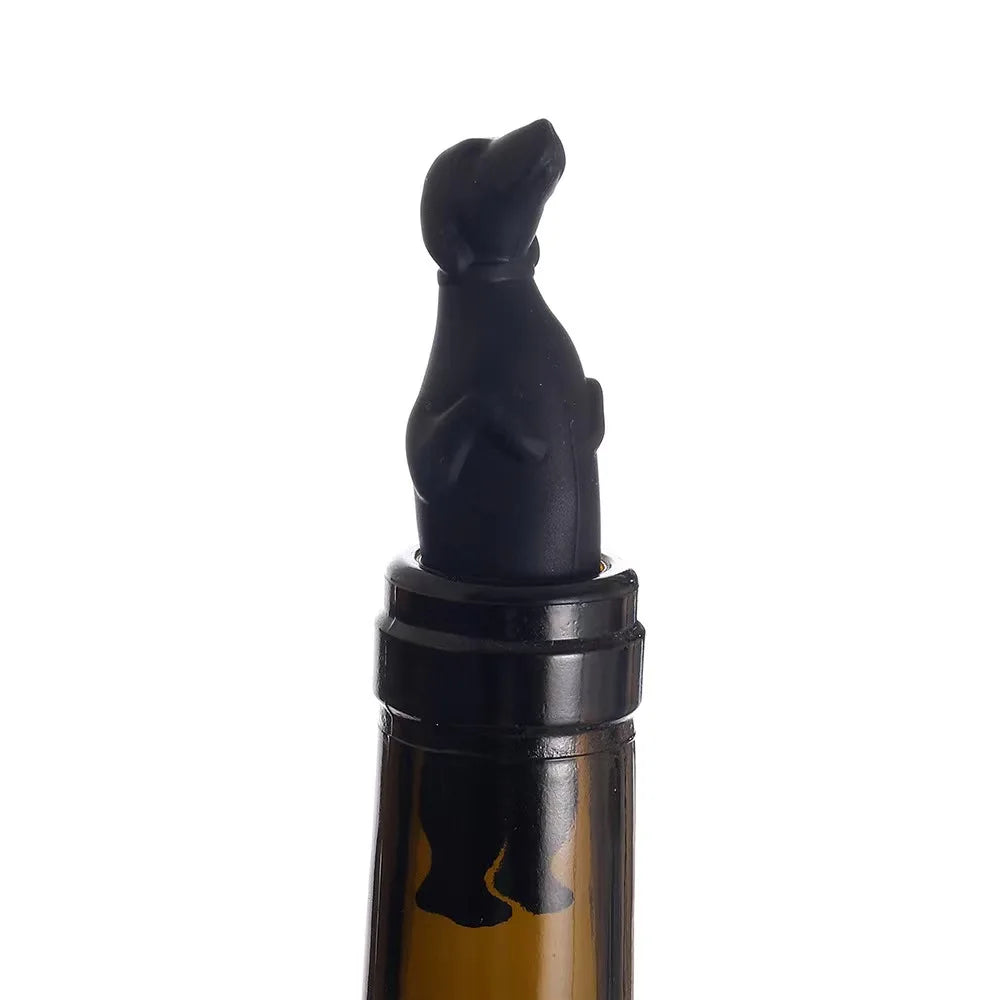 Silicone Bottle Stopper Cute Cat Taste Wine Dachshund Dog Bottle Stopper Portable Dog or Cat Wine Opener for Wine or Pet Lover Peaceful Pleasures Health and Wellness