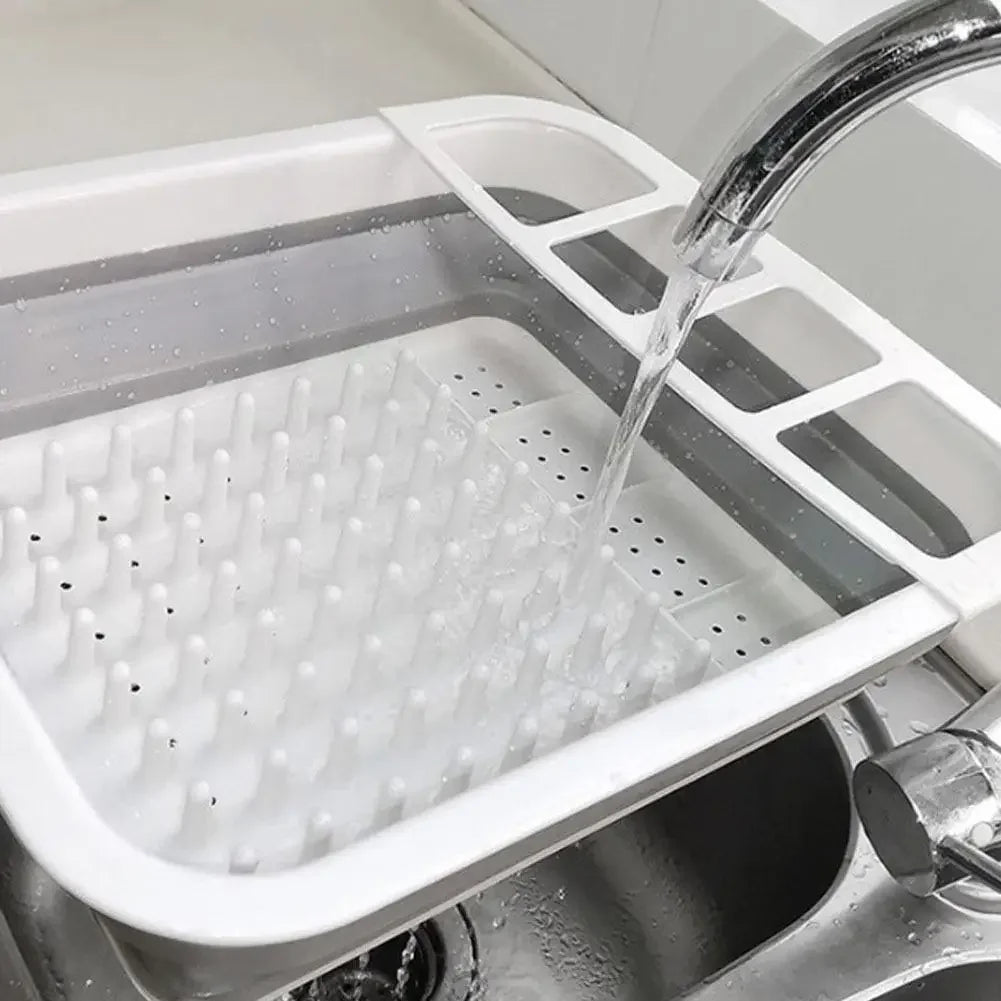 Collapsible Dish Drying Rack, Sink Dinnerware Organizer Storage Tray, Portable Foldable Dish Drainer for Kitchen RV Camper Van Peaceful Pleasures Health and Wellness