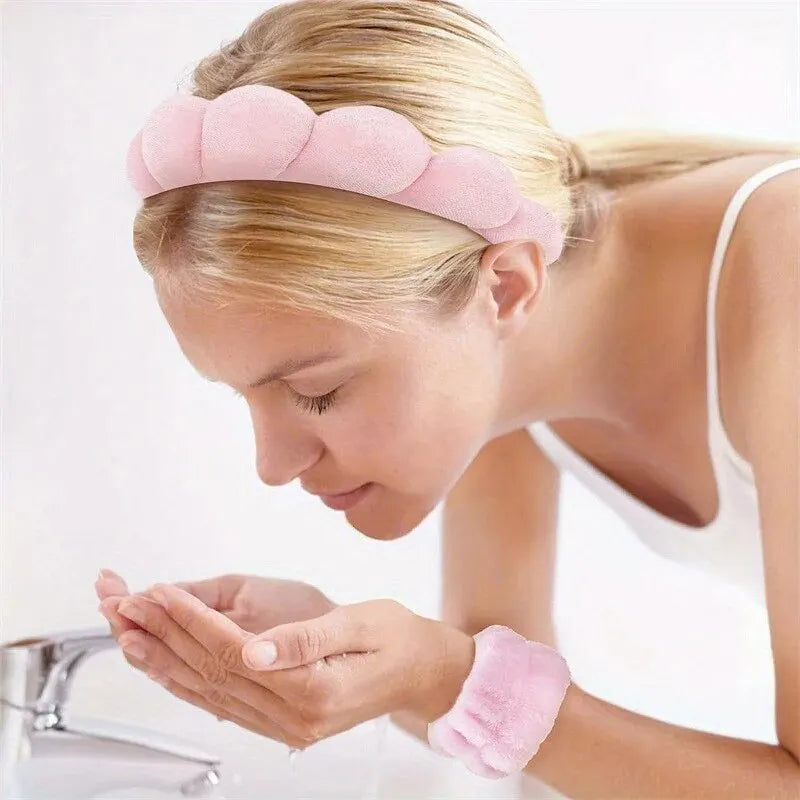 Hair Band Wash Face Shower Cloud Sponge Hair Band Makeup Removal Band Hair Bubble Soft Headband Popular in Europe and America Peaceful Pleasures Health and Wellness