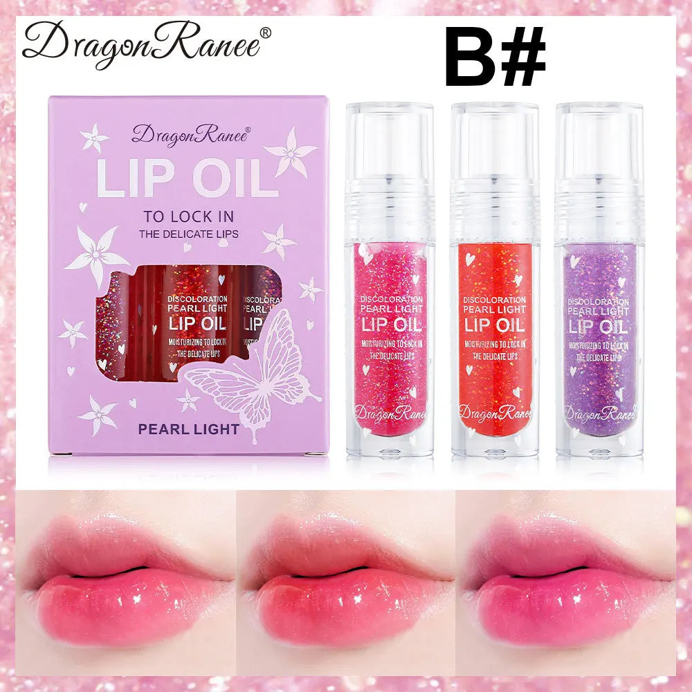 Dragon Ranee Color-Changing Lip Oil Set | Shimmer Gloss 3pc