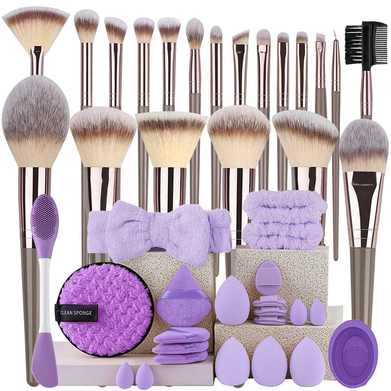 RUNTOIN 20pc Makeup Brush Set – Foundation, Blush & Eyeshadow Kit