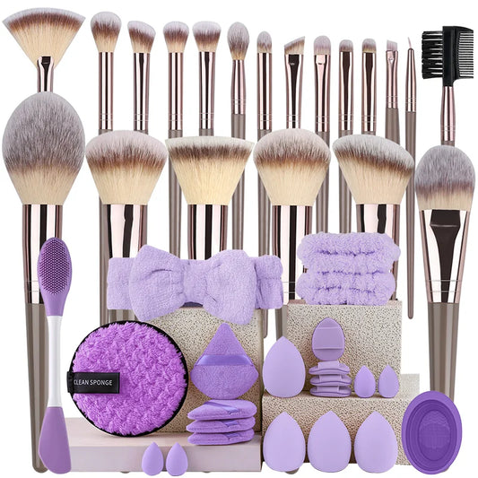 RUNTOIN 20pc Makeup Brush Set – Foundation, Blush & Eyeshadow Kit