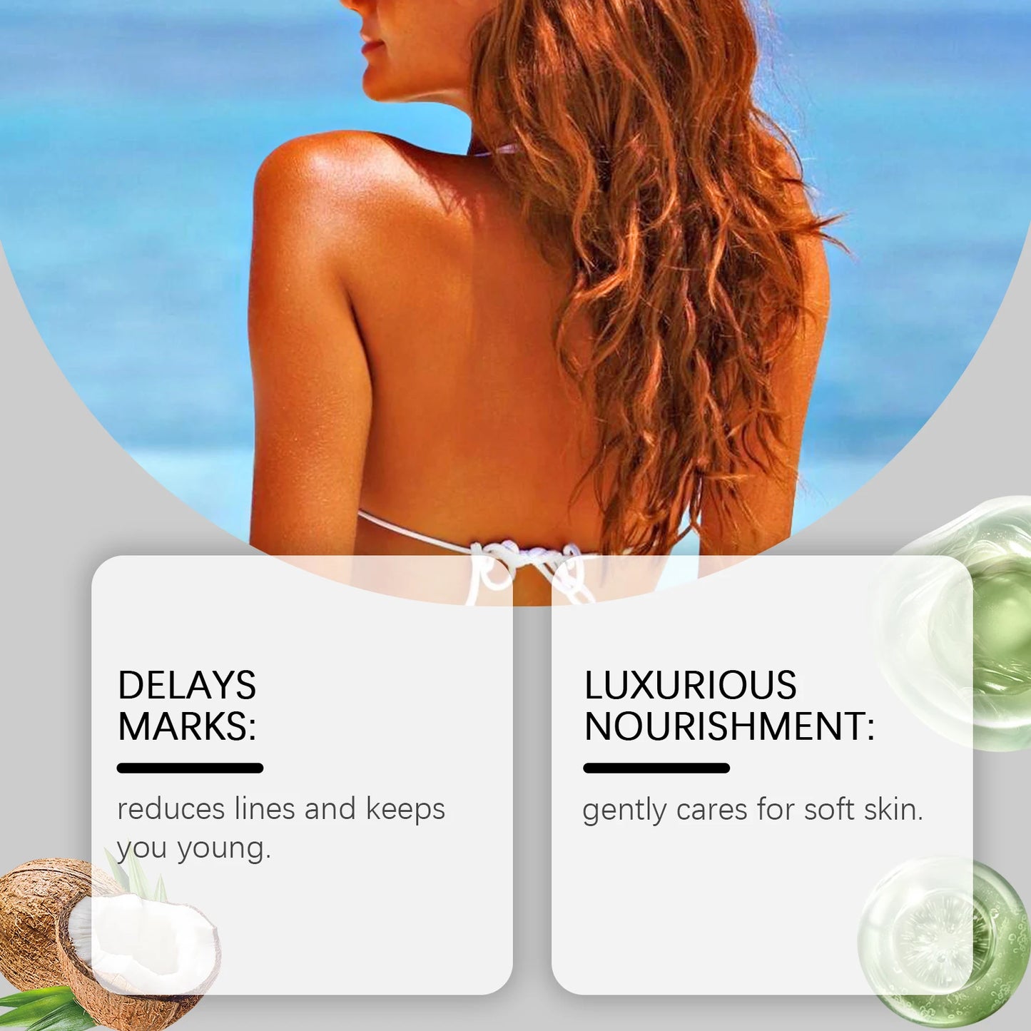 Coconut Tanning Lotion – Natural Bronzing Glow, 100g Peaceful Pleasures Health and Wellness