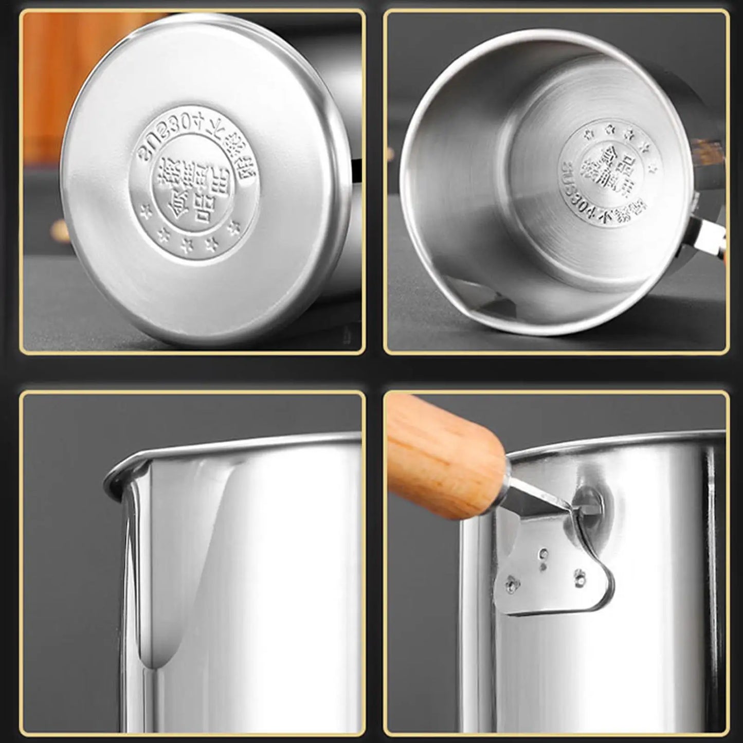 Stainless Steel Deep Fry Pot with Strainer Basket & Lid